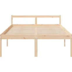 vidaXL Camas Y Accesorios-Cama senior sin colchón madera maciza de pino 140x190 cm