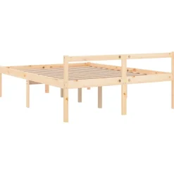 vidaXL Camas Y Accesorios-Cama senior sin colchón madera maciza de pino 140x190 cm