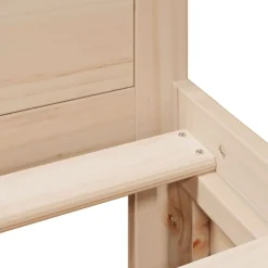 vidaXL Camas Y Accesorios-Cama sin colchón con cabecero madera maciza de pino 200x200 cm
