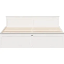 vidaXL Camas Y Accesorios-Cama sin colchón con cabecero madera de pino 200x200 cm