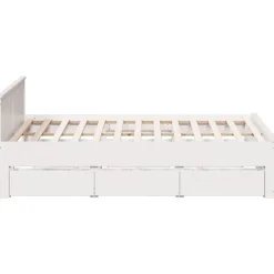 vidaXL Camas Y Accesorios-Cama sin colchón con cabecero madera de pino 200x200 cm