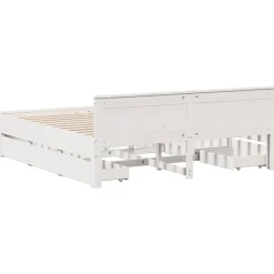 vidaXL Camas Y Accesorios-Cama sin colchón con cabecero madera de pino 200x200 cm