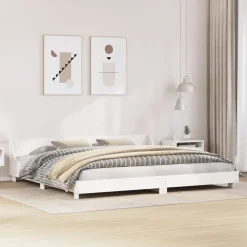 vidaXL Cama sin colchón madera maciza de pino blanca 180x200 cm Blanco New