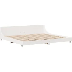 vidaXL Cama sin colchón madera maciza de pino blanca 180x200 cm Blanco New