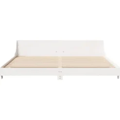 vidaXL Cama sin colchón madera maciza de pino blanca 180x200 cm Blanco New