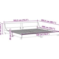 vidaXL Cama sin colchón madera maciza de pino blanca 180x200 cm Blanco New