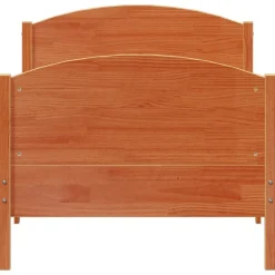 vidaXL Cama sin colchón madera maciza de pino marrón cera 100x200 cm Marr&oacute;n Clearance