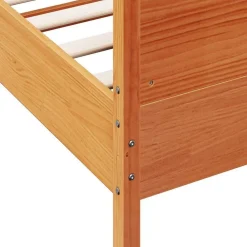 vidaXL Cama sin colchón madera maciza de pino marrón cera 100x200 cm Marr&oacute;n Clearance