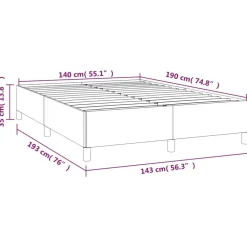 vidaXL Camas Y Accesorios-Cama sin colchón tela color 140x190 cm