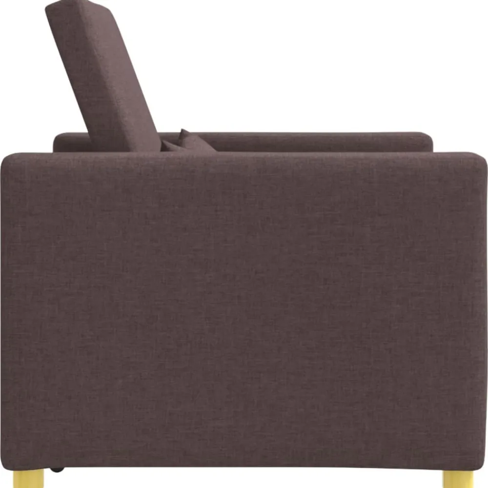 vidaXL Sillas-Cama Sofá Desplegable Individual Marrón oscuro 90 x 165 x 87 cm