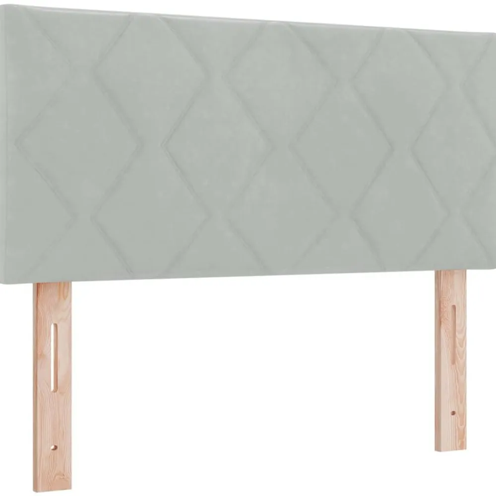 vidaXL Cama tipo Box Spring 90 x 190 cm Terciopelo Gris claro Hot