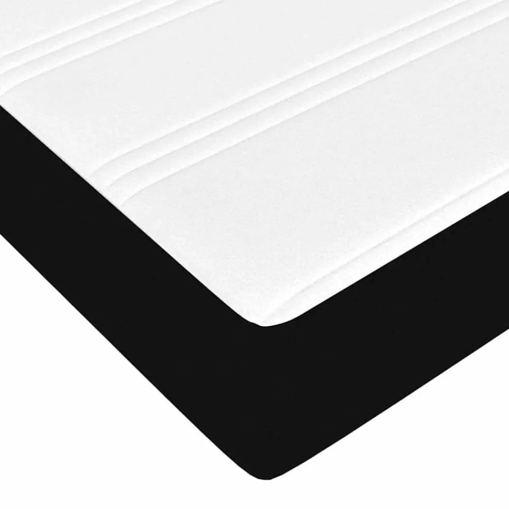 vidaXL Cama tipo Box Spring con colchón 80 x 200 cm tela Negro New