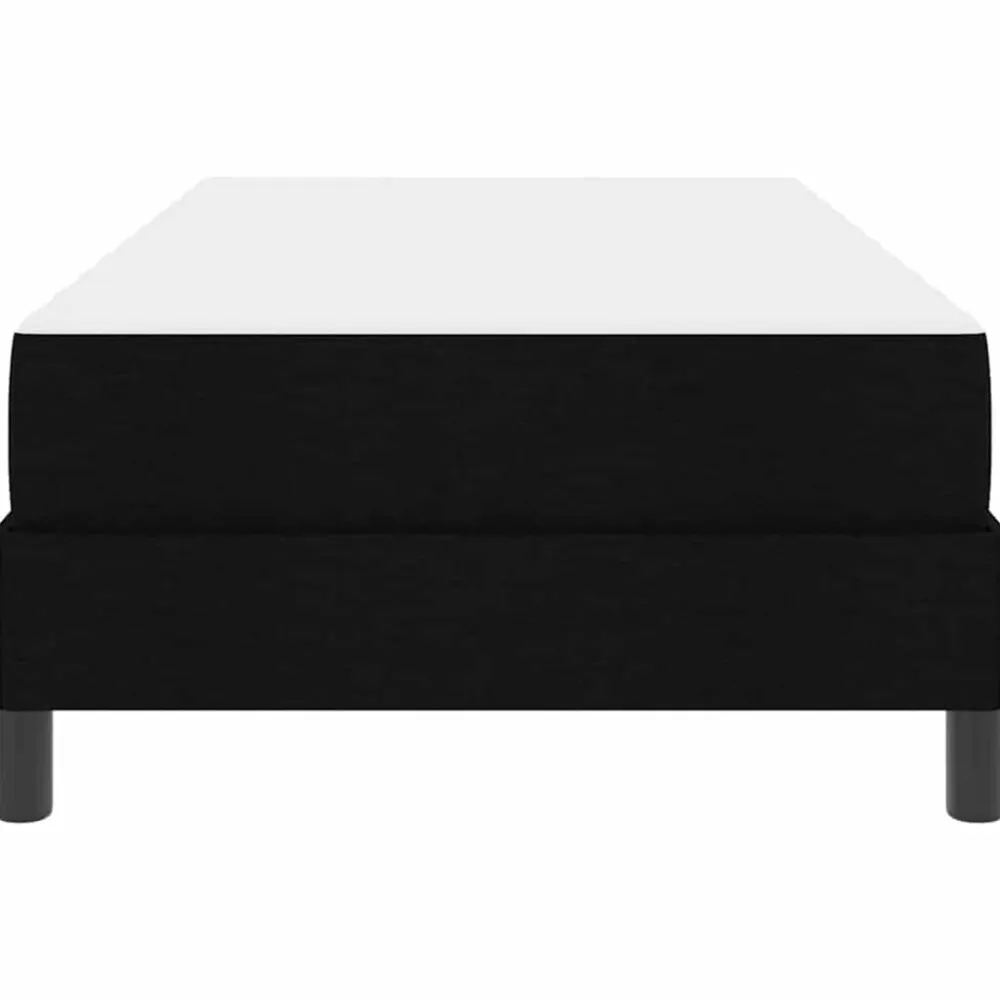 vidaXL Cama tipo Box Spring con colchón 80 x 200 cm tela Negro New