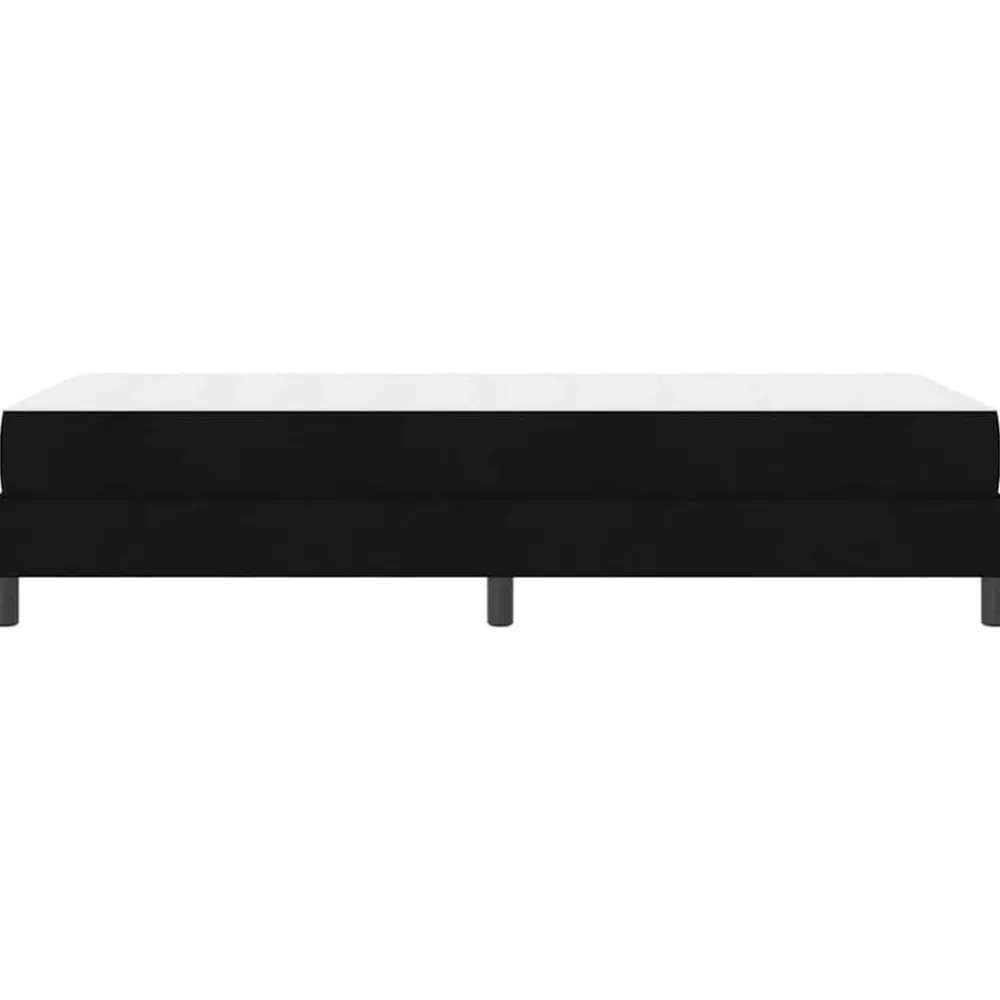 vidaXL Cama tipo Box Spring con colchón 80 x 200 cm tela Negro New