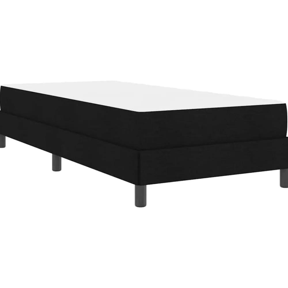 vidaXL Cama tipo Box Spring con colchón 80 x 200 cm tela Negro New