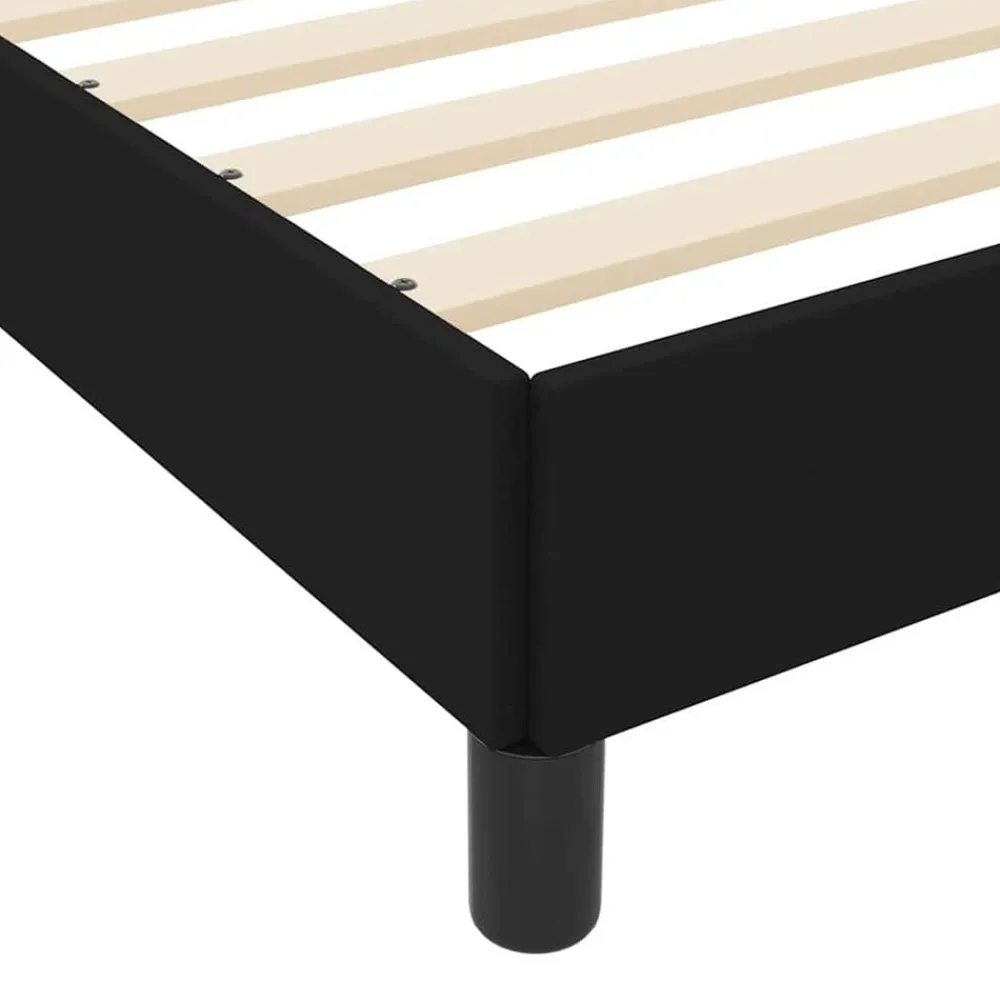 vidaXL Cama tipo Box Spring con colchón 80 x 200 cm tela Negro New