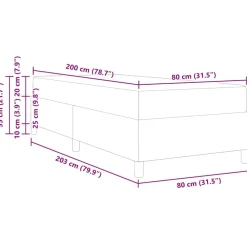 vidaXL Cama tipo Box Spring 80 x 200 cm tela Negro Online