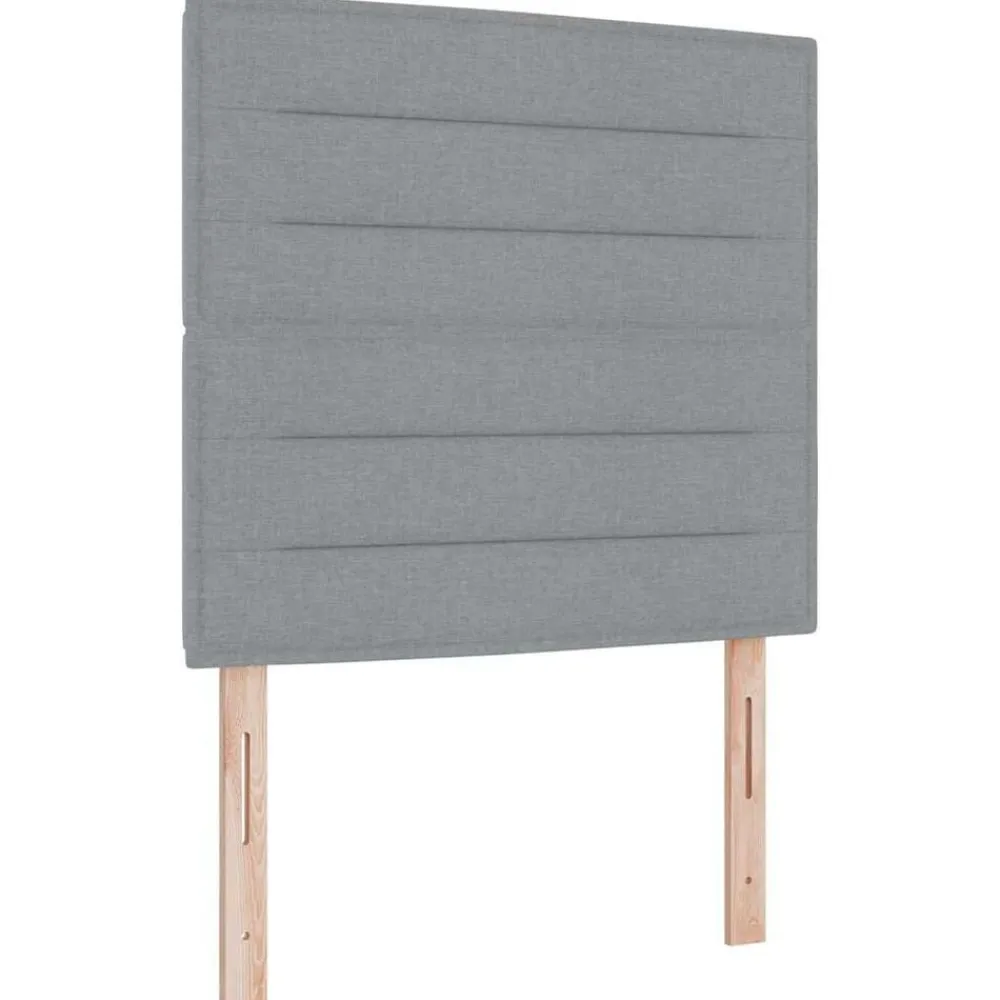 vidaXL Cama tipo Box Spring con colchón 80 x 200 cm tela Gris claro