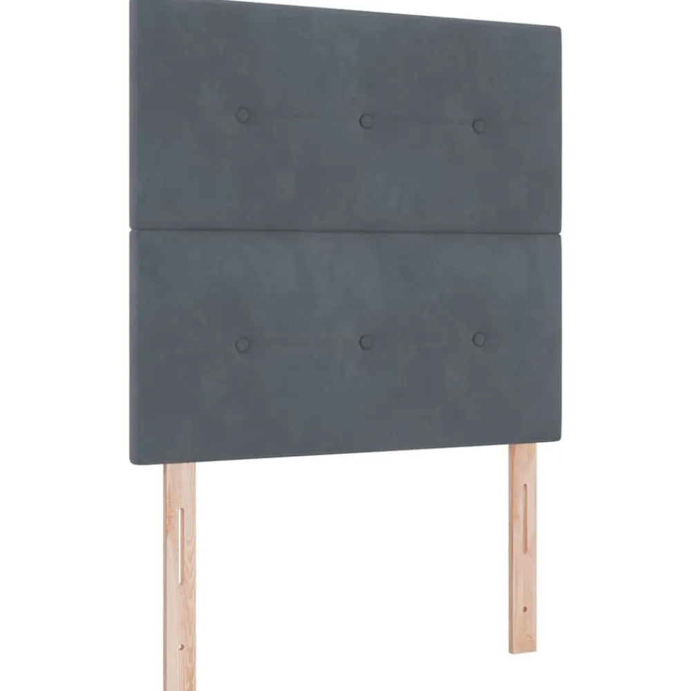 vidaXL Cama tipo Box Spring 80 x 200 cm Terciopelo Gris oscuro