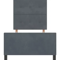 vidaXL Cama tipo Box Spring 80 x 200 cm Terciopelo Gris oscuro