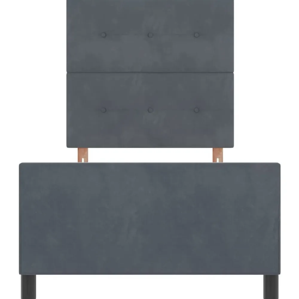 vidaXL Cama tipo Box Spring 80 x 200 cm Terciopelo Gris oscuro