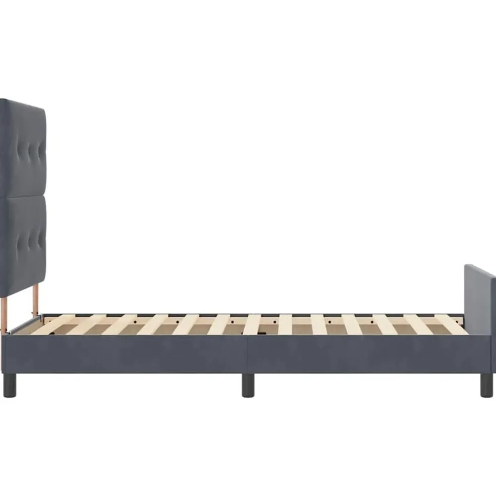 vidaXL Cama tipo Box Spring 80 x 200 cm Terciopelo Gris oscuro