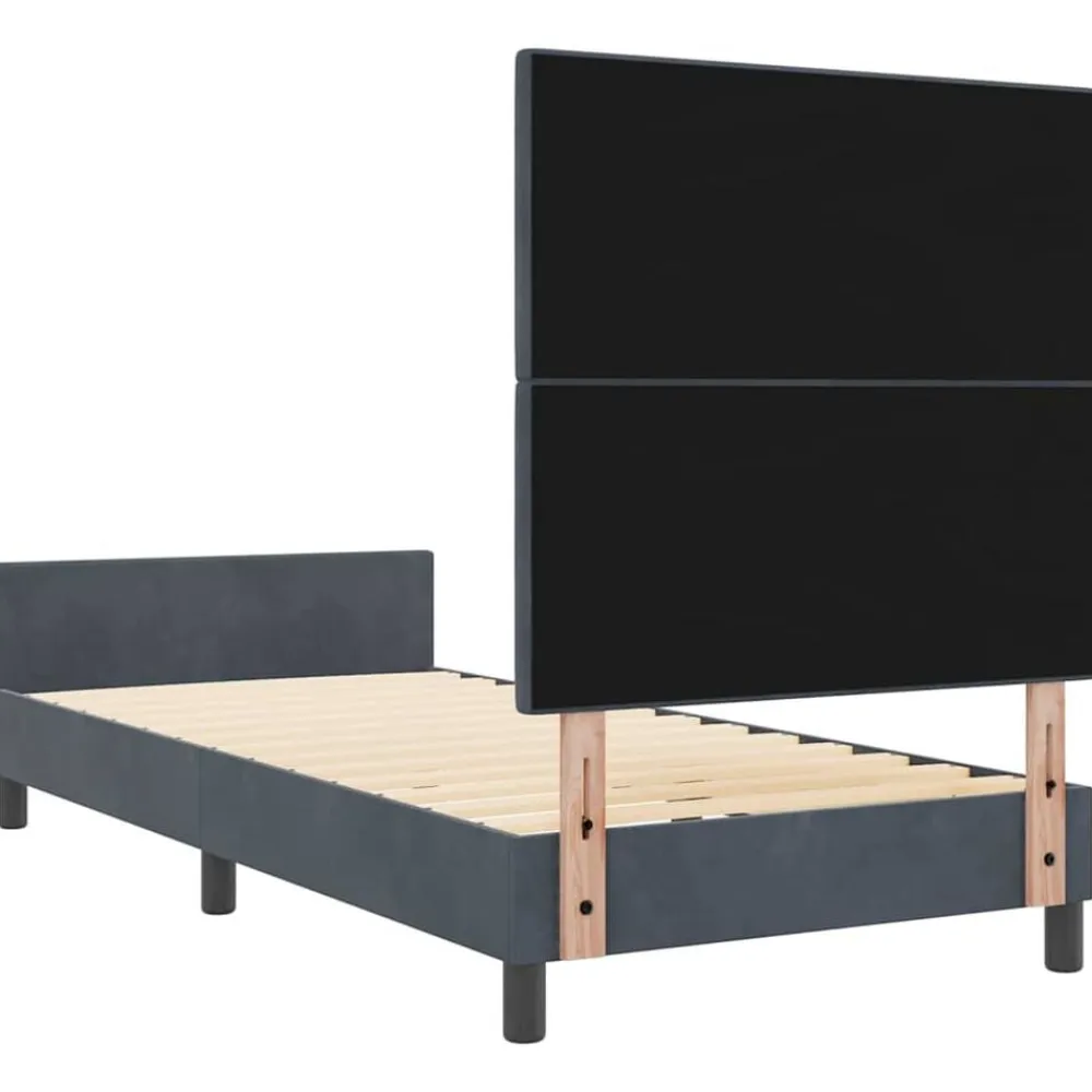 vidaXL Cama tipo Box Spring 80 x 200 cm Terciopelo Gris oscuro