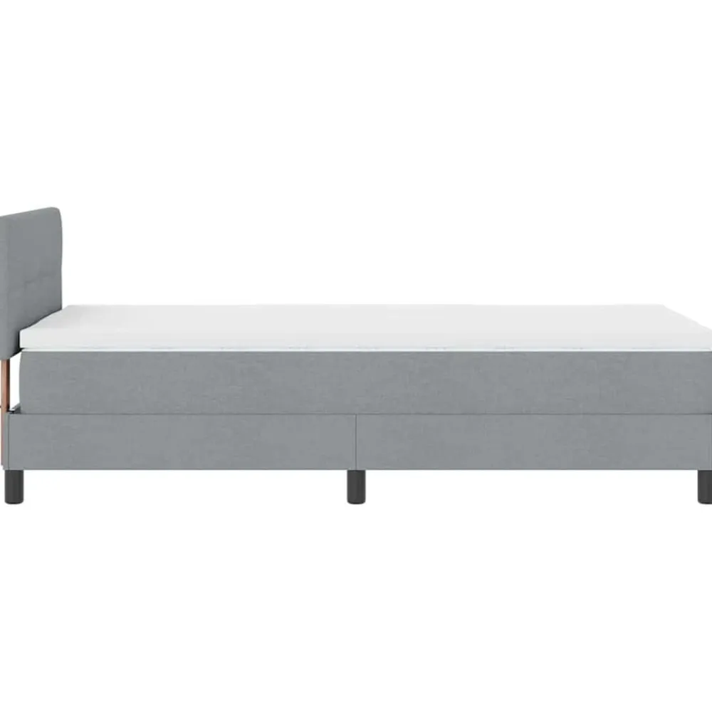 vidaXL Camas Y Accesorios-Cama tipo Box Spring con colchón 90 x 190 cm tela