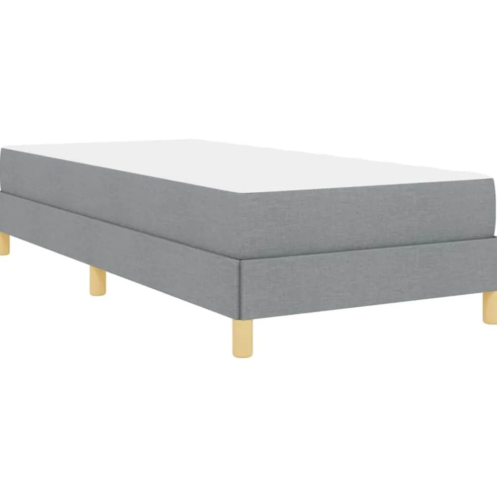 vidaXL Cama tipo Box Spring con colchón 80 x 200 cm tela Gris claro Discount