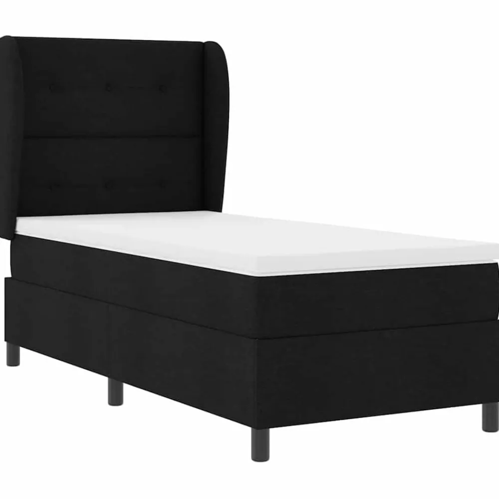 vidaXL Camas Y Accesorios-Cama tipo Box Spring con colchón 80 x 200 cm tela