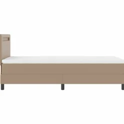 vidaXL Cama tipo Box Spring 90 x 190 cm Cuero sintético Capuchino New