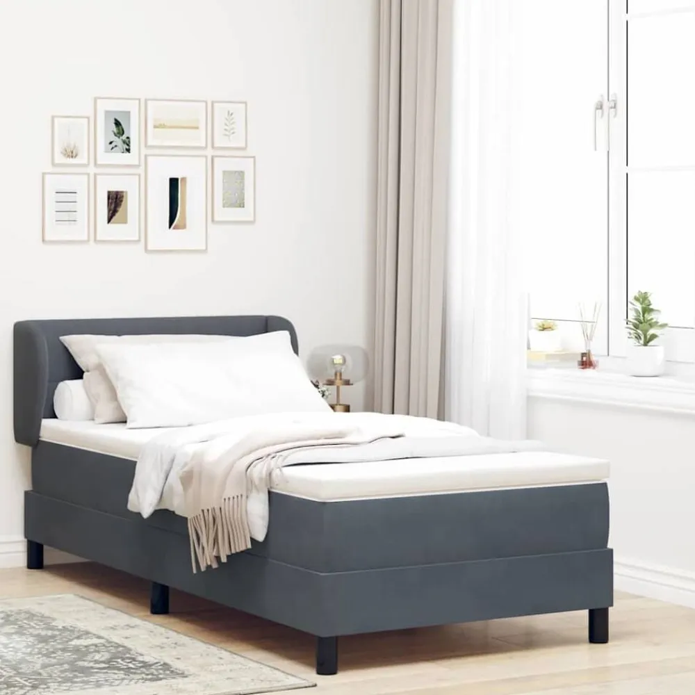 vidaXL Camas Y Accesorios-Cama tipo Box Spring 80 x 200 cm Terciopelo