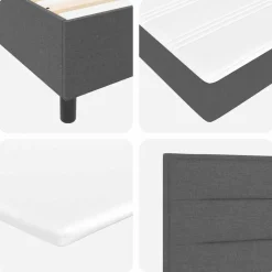 vidaXL Camas Y Accesorios-Cama tipo Box Spring con colchón 200 x 80 cm tela