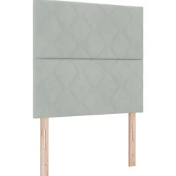 vidaXL Cama tipo Box Spring 90 x 190 cm Terciopelo Gris claro