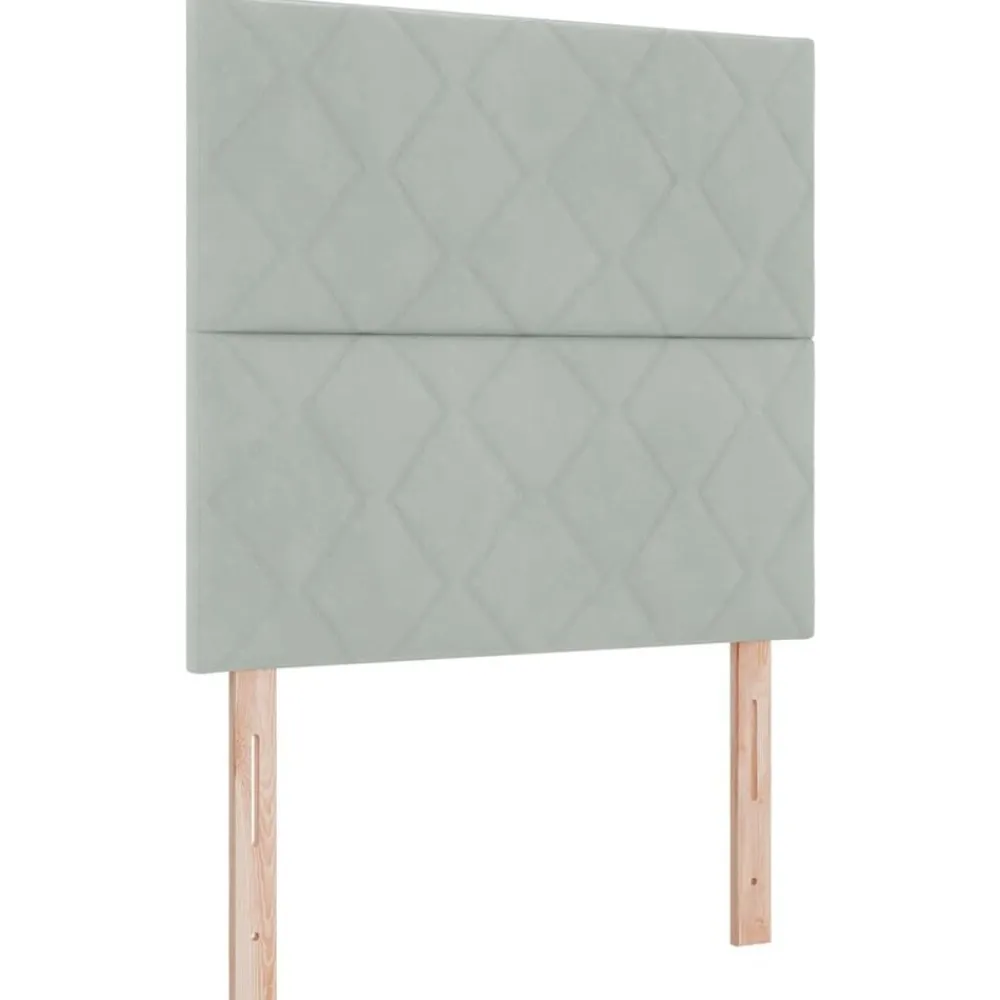 vidaXL Cama tipo Box Spring 90 x 190 cm Terciopelo Gris claro