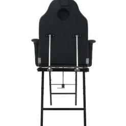 vidaXL Camilla de esteticista cuero sintético 185x78x76 cm negra Negro Discount