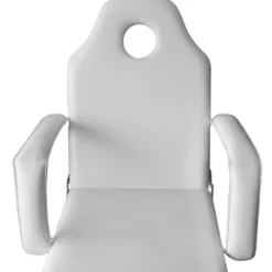 vidaXL Salud Y Belleza-Camilla de esteticista cuero sintético blanca 185x78x76 cm