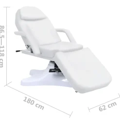 vidaXL Camilla de masaje blanca 180x62x(86,5-118) cm Blanco Best
