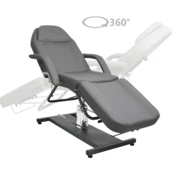 vidaXL Salud Y Belleza-Camilla de masaje gris 180x62x(87-112) cm