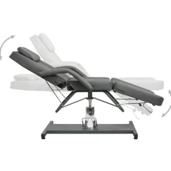 vidaXL Salud Y Belleza-Camilla de masaje gris 180x62x(87-112) cm