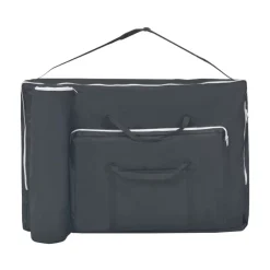 vidaXL Camilla de masaje plegable 3 zonas 10 cm grosor negra Negro Clearance