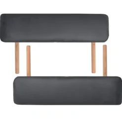 vidaXL Camilla de masaje plegable 3 zonas 10 cm grosor negra Negro Clearance
