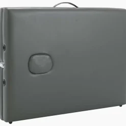 vidaXL Camilla de masaje 2 zonas marco aluminio 186x68 cm Antracita New
