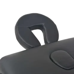 vidaXL Camilla de masaje y taburete plegable 2 zonas 10 cm Negro