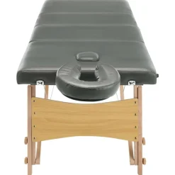 vidaXL Salud Y Belleza-Camilla de masaje 4 zonas estructura madera 186x68 cm