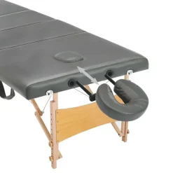 vidaXL Salud Y Belleza-Camilla de masaje 4 zonas estructura madera 186x68 cm