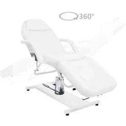 vidaXL Salud Y Belleza-Camilla de masaje blanca 180x62x(87-112) cm
