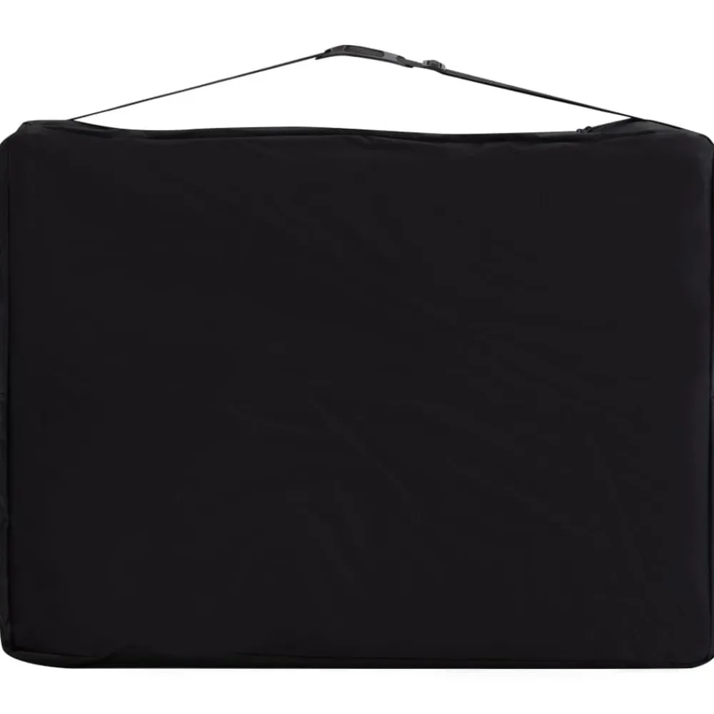vidaXL Camilla de masaje plegable 3 zonas aluminio Negro y beige Online