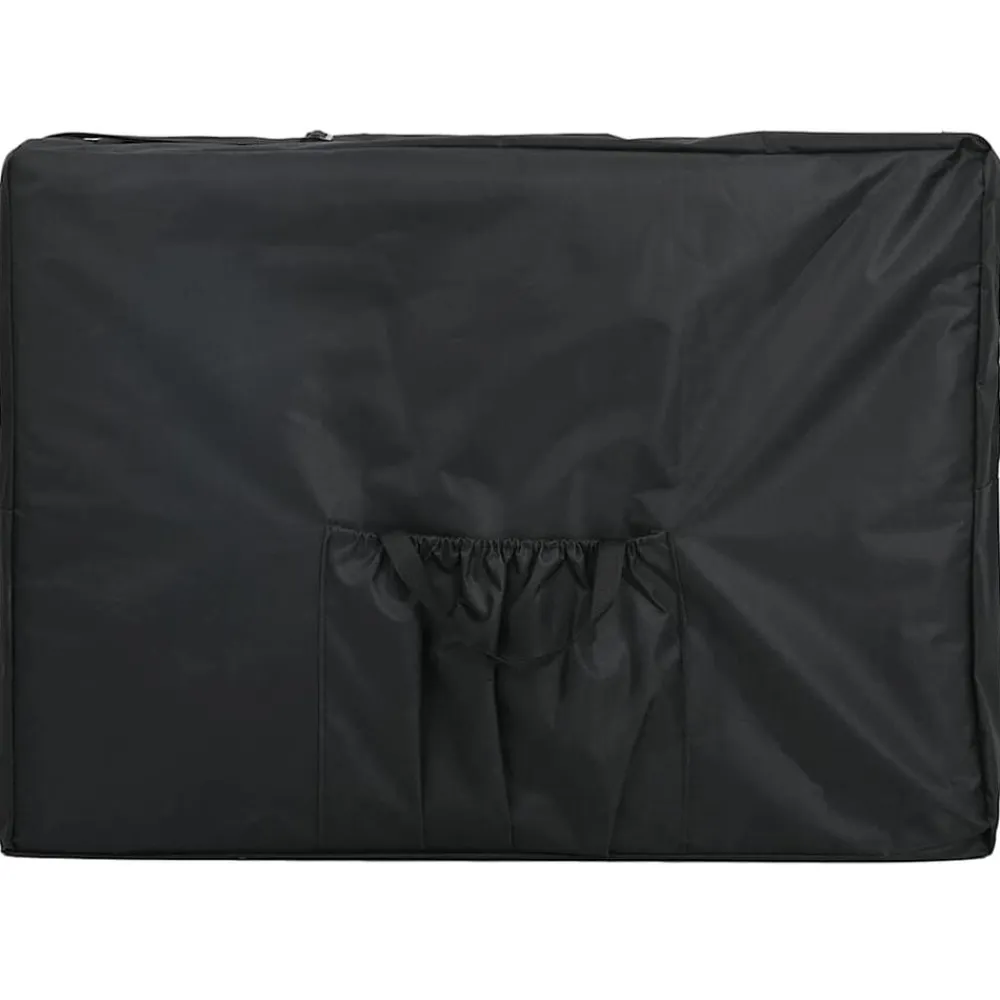 vidaXL Camilla de masaje plegable 4 zonas estructura de aluminio negra Negro Discount