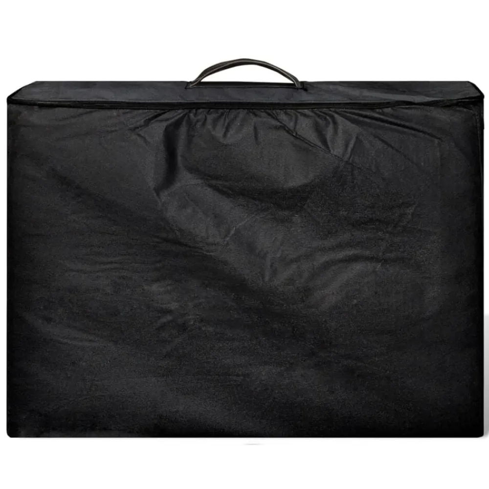 vidaXL Camilla de masaje plegable 4 zonas estructura de aluminio negra Negro Discount